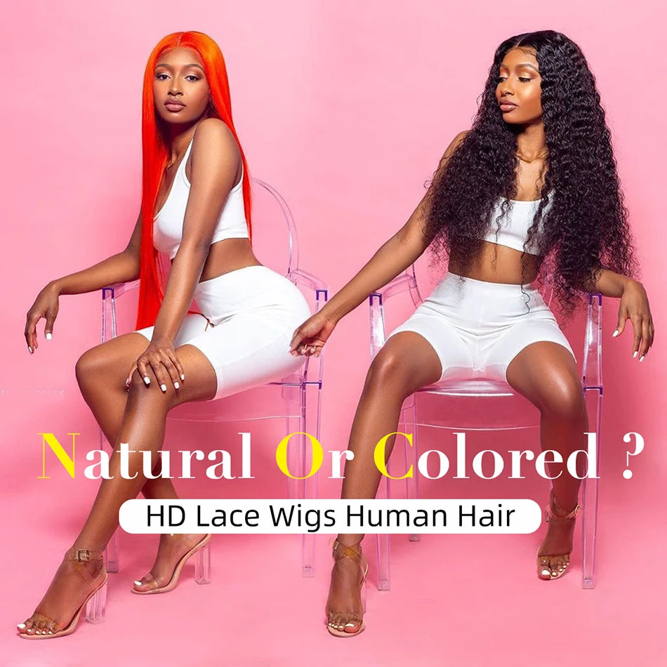 13x6 Chocolate Brown Fall Colored Human Hair Wigs HD Transparent Lace Front Human Hair Wigs Body Wave Human Hair Frontal Wigs