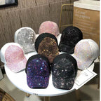 Women's Studded Rhinestone Baseball Cap Adjustable  Sparkle Bling Sun Hat