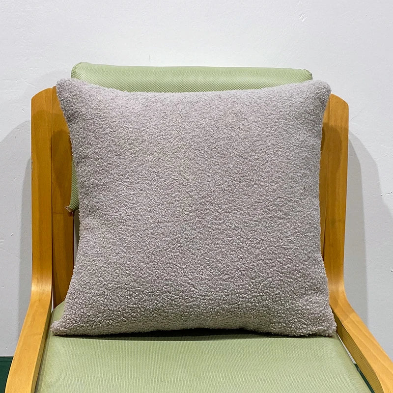 Plush Cushion Cover Cozy Faux Fur Teddy Pillow Cover For Sofa Living Room 18x18 Decorative Pillows Nordic Home Decor Pillowcase