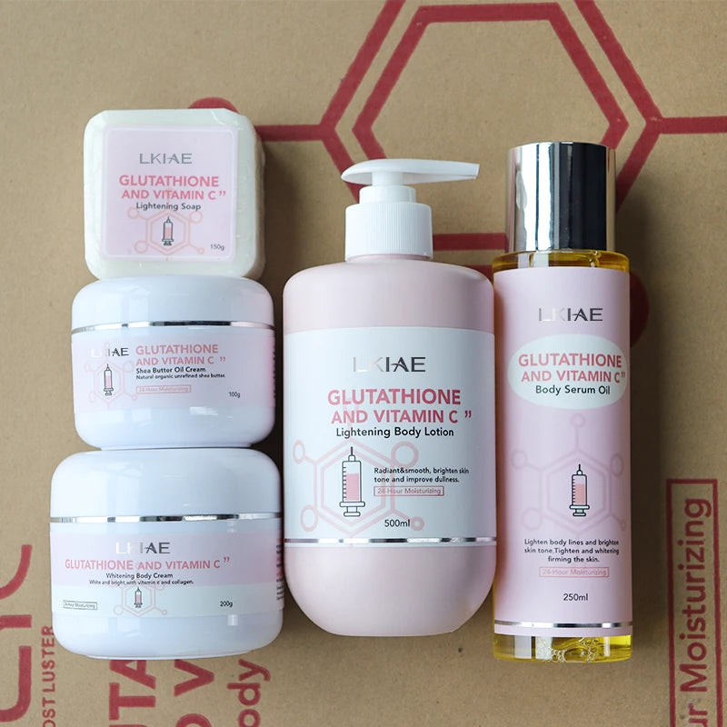 Wholesale Vitamin C Cream Lightening Body Facial Brightening Whitening Beauty Products Makeup Skin Care Set for Women
