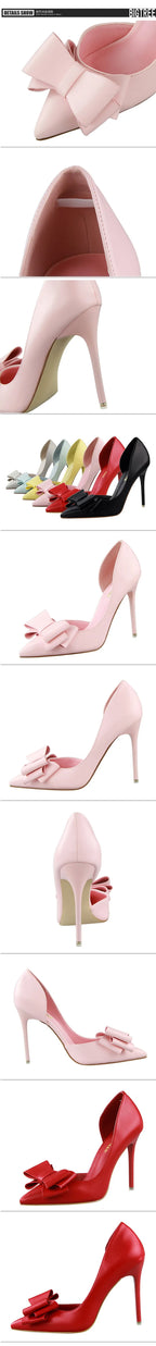 BIGTREE Shoes Bow-knot Woman Pumps Stiletto 10.5 Cm Women Basic Pump Pointed Toe Classic Pumps Sexy High Heels Women Shoes 2026