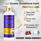Ailke Double-glutathione Organic Vitamin c Whitening Body Lotion Face Cream Gluta Serum Skin Care Set