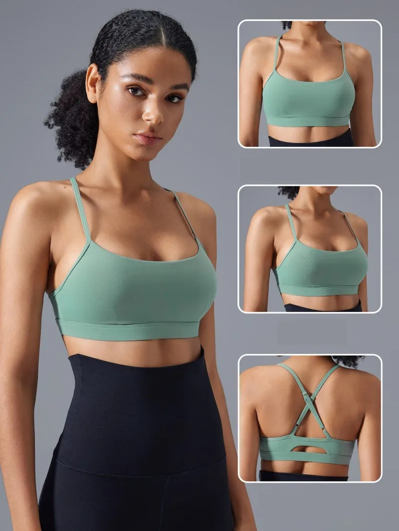 New Arrival High Quality Ladies Sports Bra Women Plain Solid Color Shockproof Women Underwear Slim Yoga Bra for Gym Active Wear