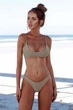 Brazilian Bikini 2022 Bathing Suit Women Swimsuit Plus Size Solid Swimwear Sexy Bandeau Bikini Set Push Up Maillot De Bain Femme