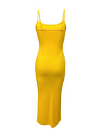 New Arrival Women's Summer Bodycon Maxi Dress Spaghetti Strap Sklinky Casual Ribbed Knit Floor-Length with Beading Decoration