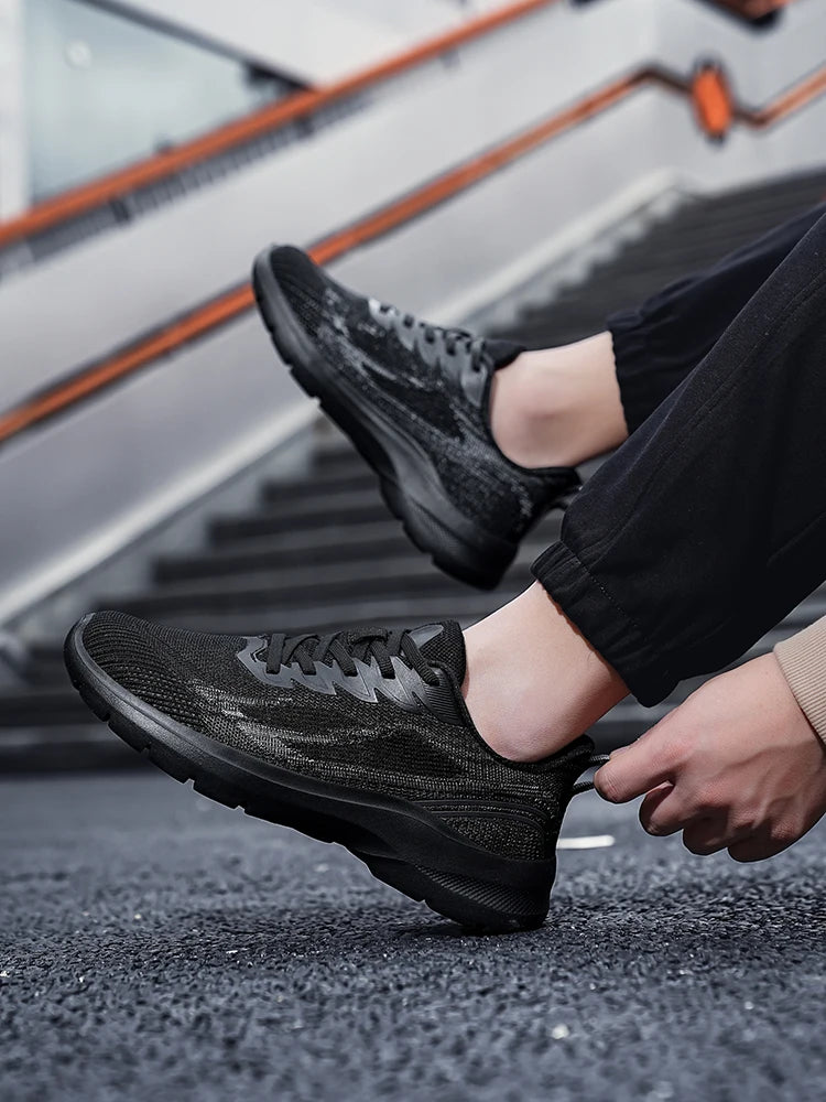 2026 New Fly Knit Material Upper Breathable and Lightweight Large Size Men's  Fly Knit Casual Sports Shoes