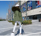 MAOMAOKONG 2025 & 2026 Real Fur Coat New Fashion Fox Fur Collar Winter Women's clothing Removable Lining Thickened Jacket Short Parka