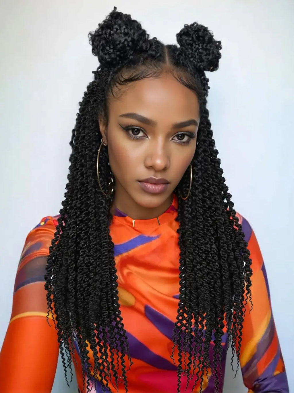 WIGER Full Double Lace Braided Wig with Pre Plucked Baby Hair Senegalese Style Black 24 Inch 180g