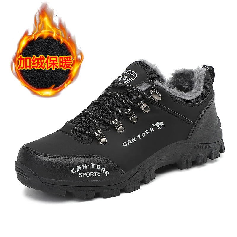 Men's Lightweight Cotton Hiking Shoes Mountain New High Quality Waterproof Leisure Shoes for Autumn/Winter Comfortable for Secondary image