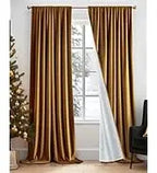 JA Super Soft Luxury Blackout Heat Insulation Shading Noise Reduction Curtains Green Velvet Modern Insulated
