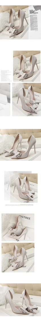 BIGTREE Shoes Bow-knot Woman Pumps Stiletto 10.5 Cm Women Basic Pump Pointed Toe Classic Pumps Sexy High Heels Women Shoes 2026