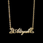 Custom Name Necklace Double Butterfly Letter Name Pendant Stainless Steel Necklace Personalized Gift for Women Men Hainon 2818