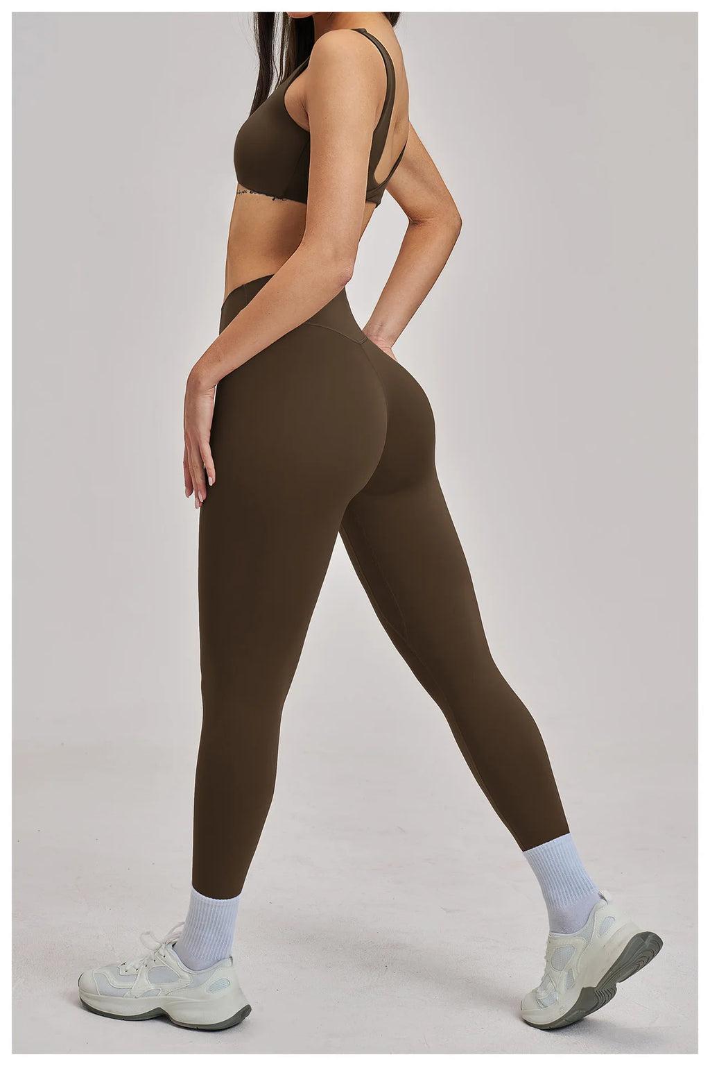 Custom logo Tummy Control Skin Friendly Solid Yoga Outfit Set Gym High Elastic Fitness Sets for Women