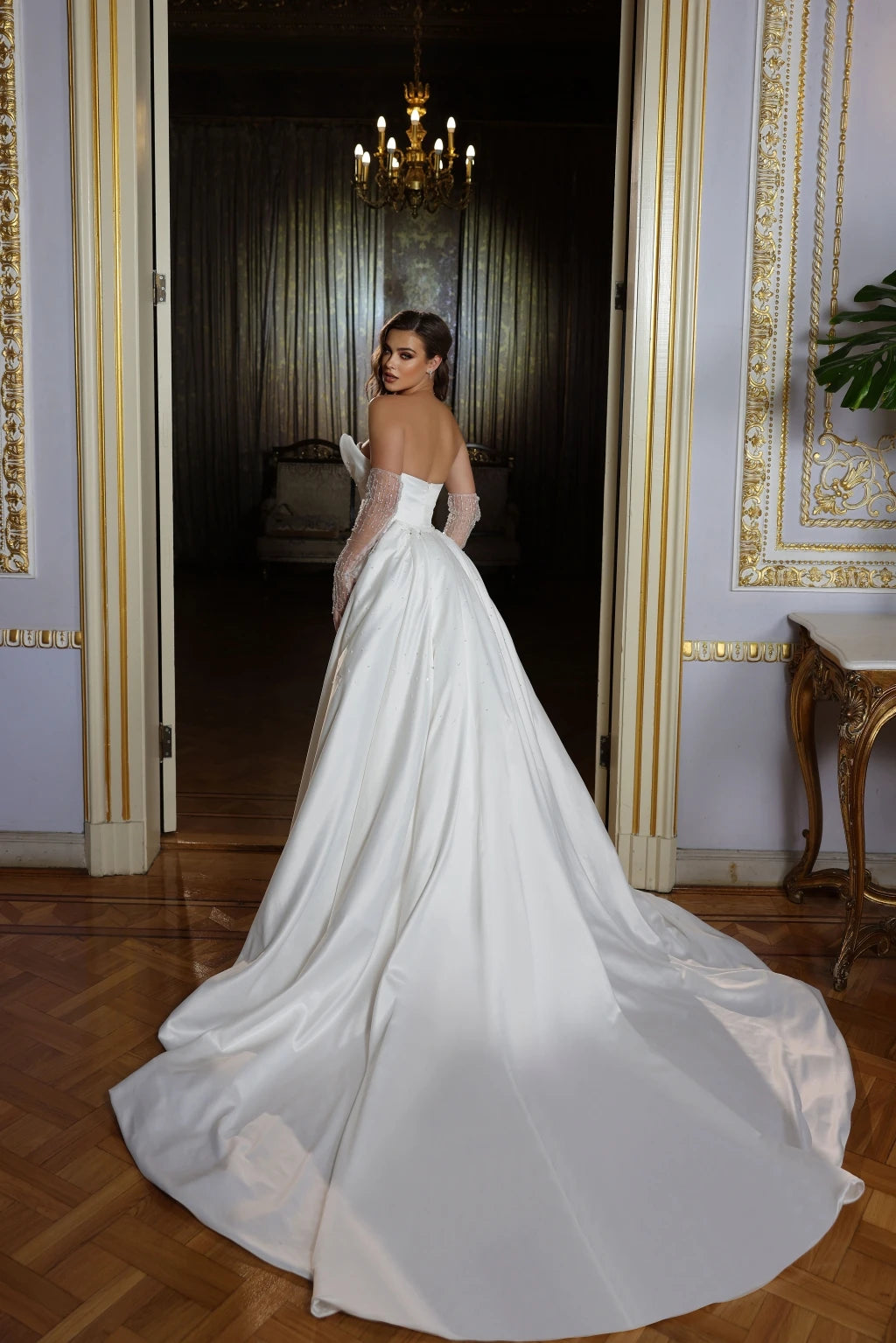 2023 Bridal Dress Mermaid Wedding Gowns Sexy Africa Bridal Wedding Dress with Detachable Train Stain Wedding Dresses