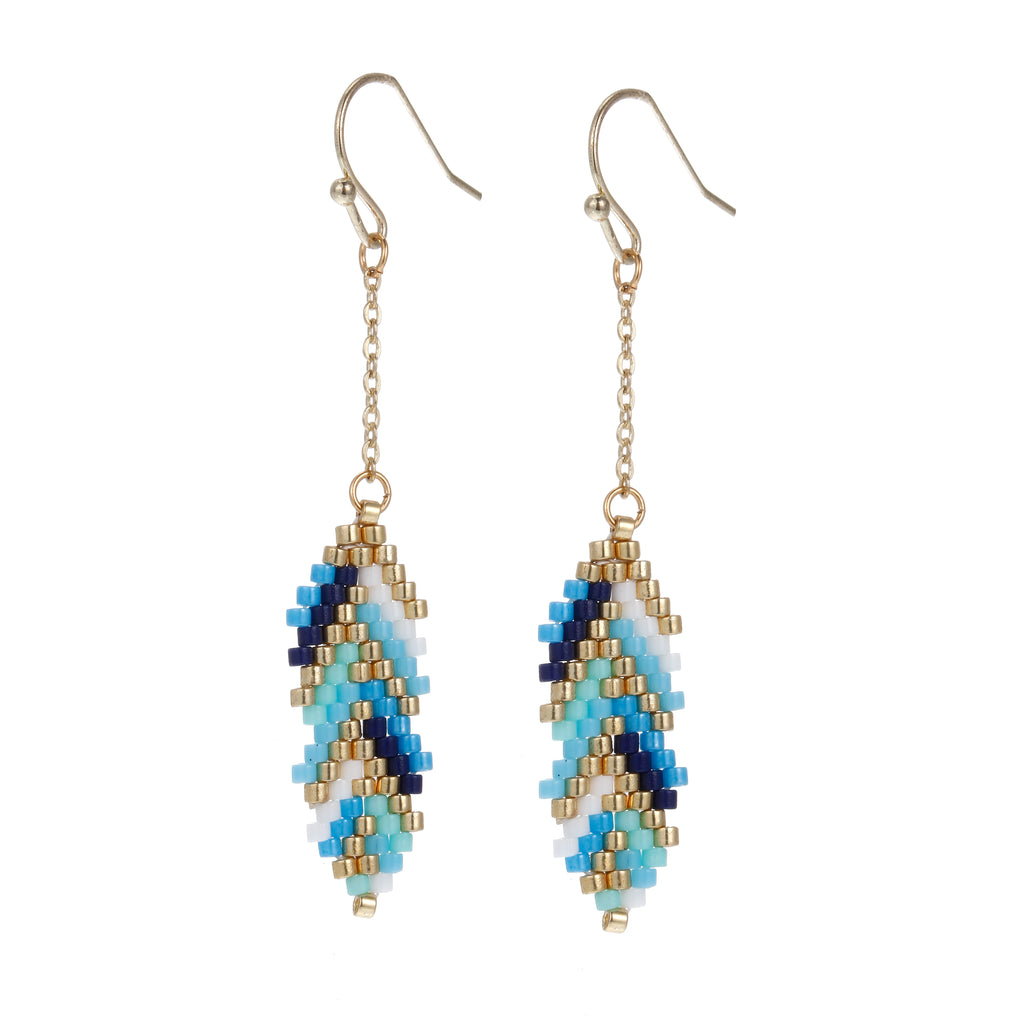 Hand Made Trendy Boho Jewelry Women Seed Beads Bracelets Necklace Earrings Leaf Miyuki Jewelry Set