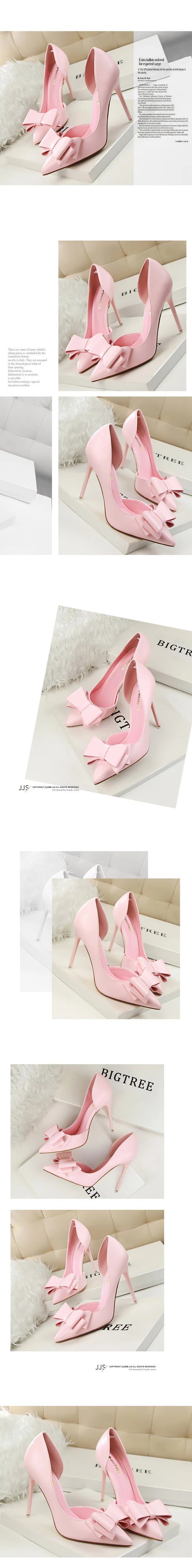 BIGTREE Shoes Bow-knot Woman Pumps Stiletto 10.5 Cm Women Basic Pump Pointed Toe Classic Pumps Sexy High Heels Women Shoes 2026