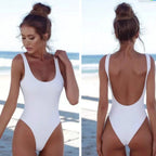 Soild Swimsuit Female Sleeveless One-Piece Swimwear Push up Bathing Suit for Fine Swimming Summer Beachwear Hot Sale Bikini