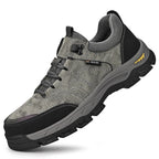 OEM Service Cow Genuine Leather Waterproof Anti Slip Hiking Work Shoes for Men