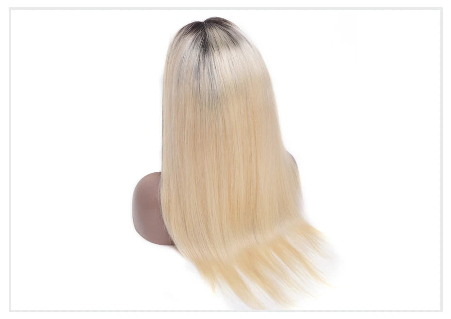 1B 613 Body Wave Human Hair Wig 13x6 Hd Lace Frontal Wig Brazilian 2 Tone Dark Root Ombre Blonde Lace Front Wigs For Black Women