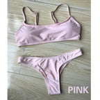 Brazilian Bikini 2022 Bathing Suit Women Swimsuit Plus Size Solid Swimwear Sexy Bandeau Bikini Set Push Up Maillot De Bain Femme