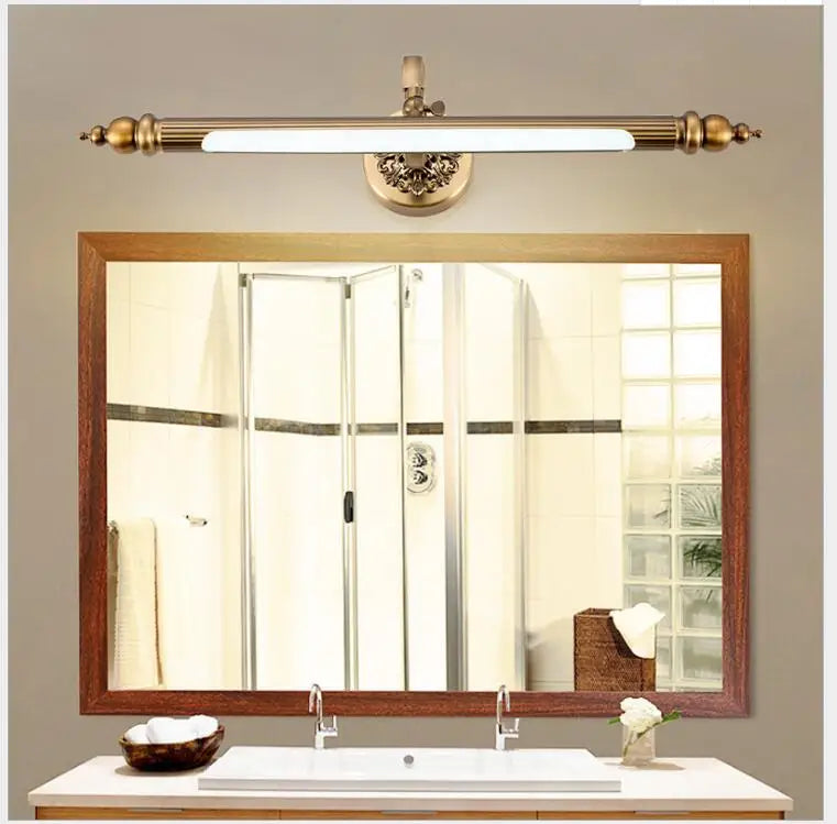Bathroom Mirror Lamp 48CM/57CM/68CM Waterproof Retro Bronze Cabinet Vanity Mirror Lights Led Wall Light Lamp LED Light Wall Lamp Secondary image