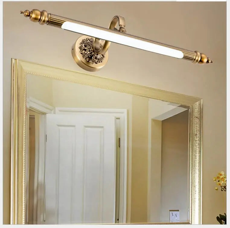 Bathroom Mirror Lamp 48CM/57CM/68CM Waterproof Retro Bronze Cabinet Vanity Mirror Lights Led Wall Light Lamp LED Light Wall Lamp Main image