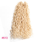 Synthetic Goddess Locs Crochet Hair Braids Curly Faux Locs Braiding Hair Extensions Wig For Women Black Hippie Boho Style