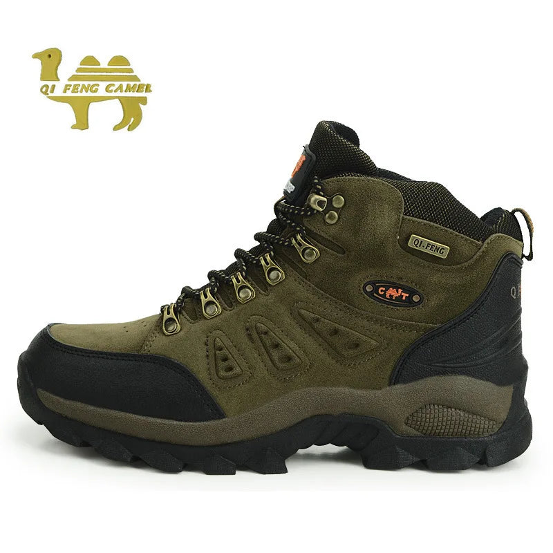 Hot Selling High Quality Mid-Top Outdoor Sports Hiking Shoes Large Size Leather Leisure Shoes for Couples for Autumn Winter