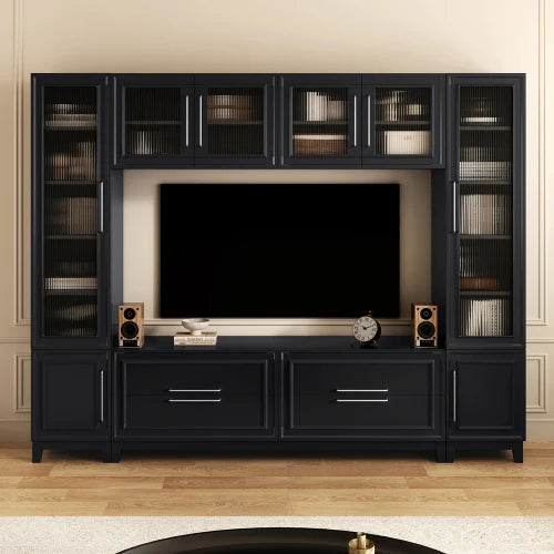 Modern Home Living Room Solid Wood Stand TV Cabinets Wooden Wall TV Cabinet Furniture Convertible Extendable Foldable Features