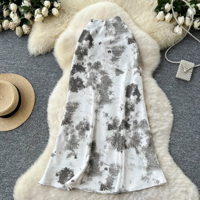 2026 Autumn Print Pencil Skirt Women Casual High Waist Skirts for Girls Retro Skirt Clothes Women Wholesale Secondary image