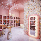 Display Cabinets with Lights Thousands of Abyssal Mirror Display Cabinets Company Showroom Beauty Store Cosmetic Cabinets