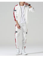 2Pcs Men Tracksuit Hoodie Tops Joggers Pants Tracksuit Set Male Running Jogging Sportswear Hooded Pants Mens Sweat Suit