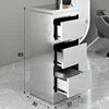 Modern Simple Luxury Gold Silver Black Salon Beauty Barber Trolley With Drawers Salon Trolley Hairdressing Stool Salon Furniture
