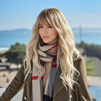 Wholesale Price Blonde Curvy Wig Synthetic Headband Wig Synthetic Wigs for Ladies SM8008