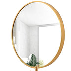 Simple Style Mirror Custom Large  Sliver Gold Black Aluminium Frame Wall Hanging Round  Dia Mirror 80cm 60cm 40cm  Dia 90cm