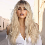 Wholesale Price Blonde Curvy Wig Synthetic Headband Wig Synthetic Wigs for Ladies SM8008