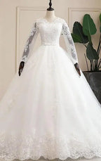 Wedding Dress 2026 The Elegant Half Sleeve Sexy V-neck Court Train Ball Gown Princess Vintage Lace Wedding Dresses Plus Szie