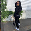 Diamonds Tracksuit 2 Piece Set Women Oversize Hoodies Sweatshirt Sweatpants Joggers Sport Pant Suits Femme Outfits Sweatsuits