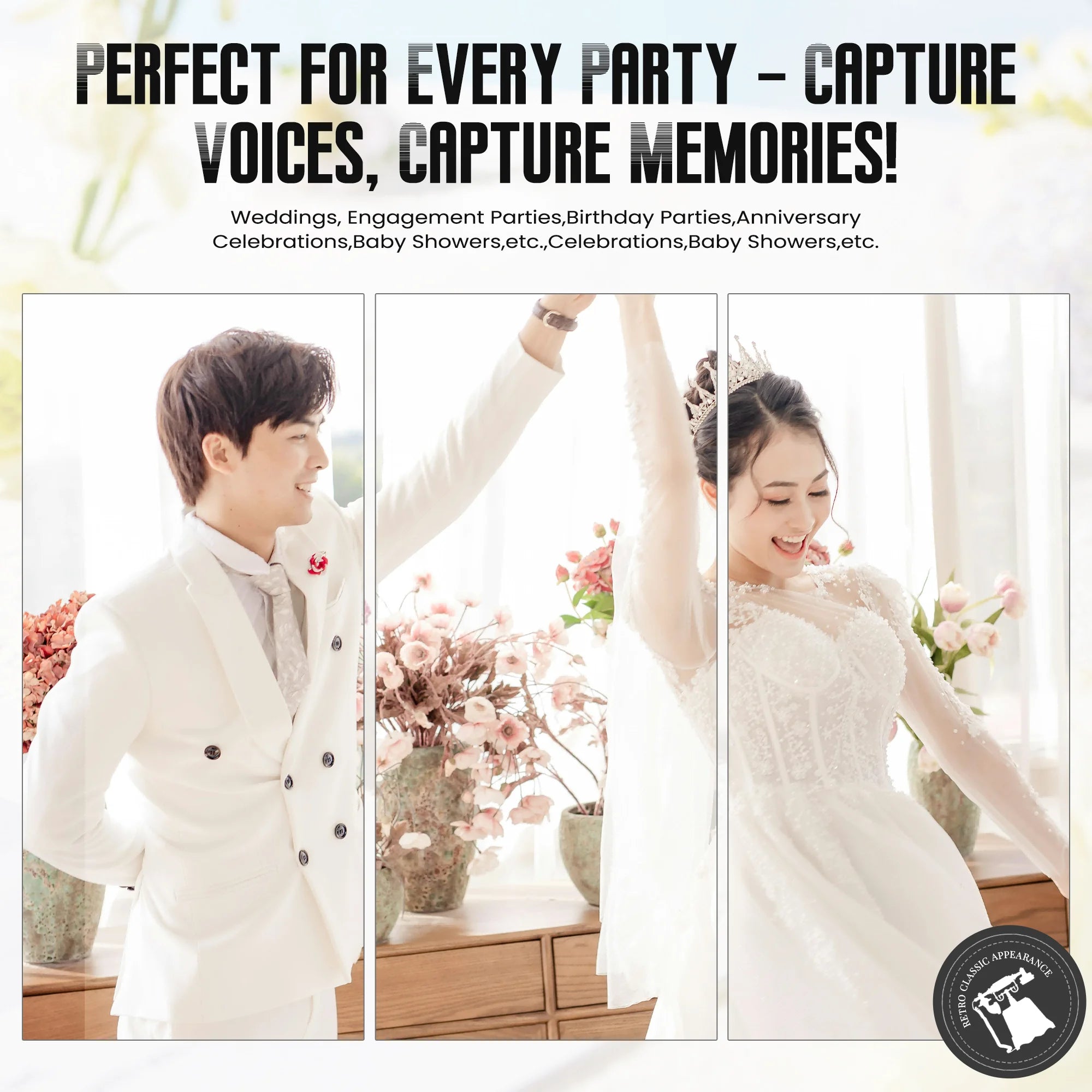 Wedding Party Graduation Blessings Audio Video Guestbook Birthday Personalized Wedding Guest Book Phone Alternative Secondary image