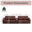 OEHOME Modern Power Recliner Sofa Set 4-Seat Modular Sectional Storage Console USB Ports Polyester Tufted Upholstered