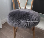 35/40/45CM 100% Pure Sheepskin Wool Hairy Floor Carpet Rugs Round Chair Cushion Seat Pad Covering Soft