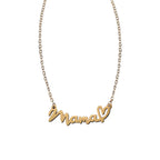 XL-B-05242 New Minimalist Design MAMA Heart-shaped Collarbone Chain Necklace, Popular on in Europe, America