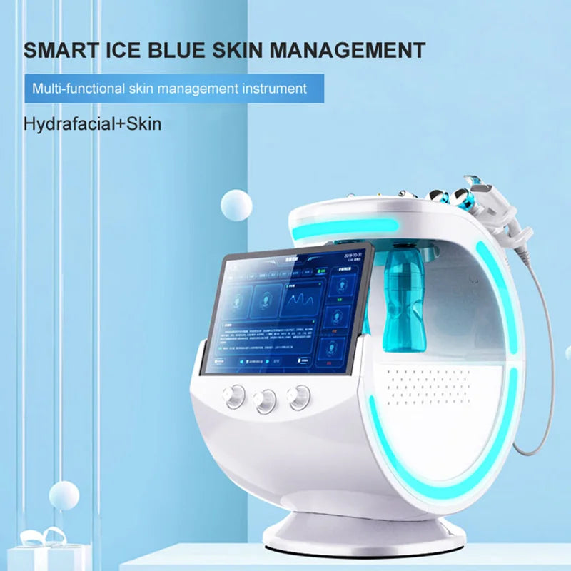 7 in 1 Smart Ice Blue Analyzer Multifunction Facial Machine Diamond Hydra Dermabrasion Facial Aquafacial