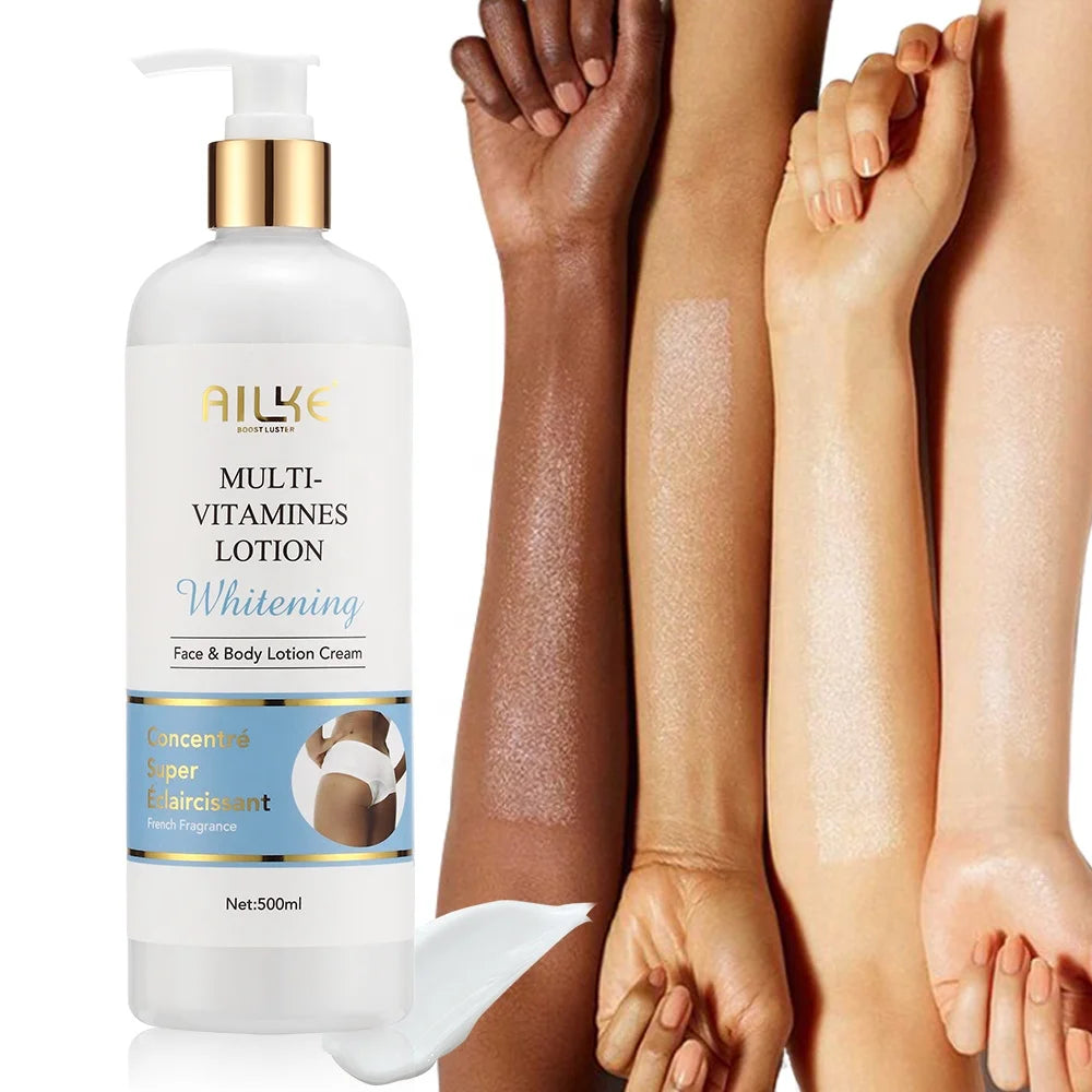 Private Label Ailke Natural Moisturizing Black Skin Lightening Whitening Body Lotion for Women