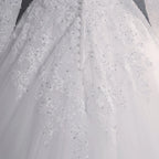 Muslim Wedding Dress 2026 Elegant High Neck With Train Princess Bride Dress Luxury Lace Embroidery Wedding Gown Vestido De Noiva