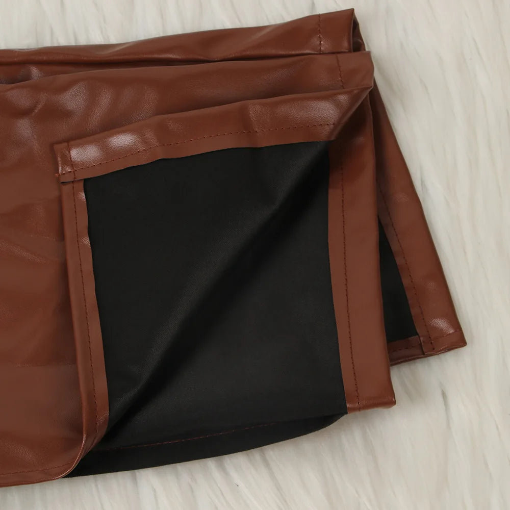 faux leather dress women dresses for women 2025 birthday outfits female dresses casual PU winter clothes