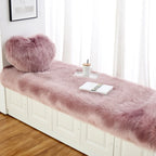 Luxury Imitation Fur Cushion Plush Sofa Carpet Faux Fur Sheepskin Rug Balcony Bay Window Mat Kid's Bedroom Fluffy Blanket White