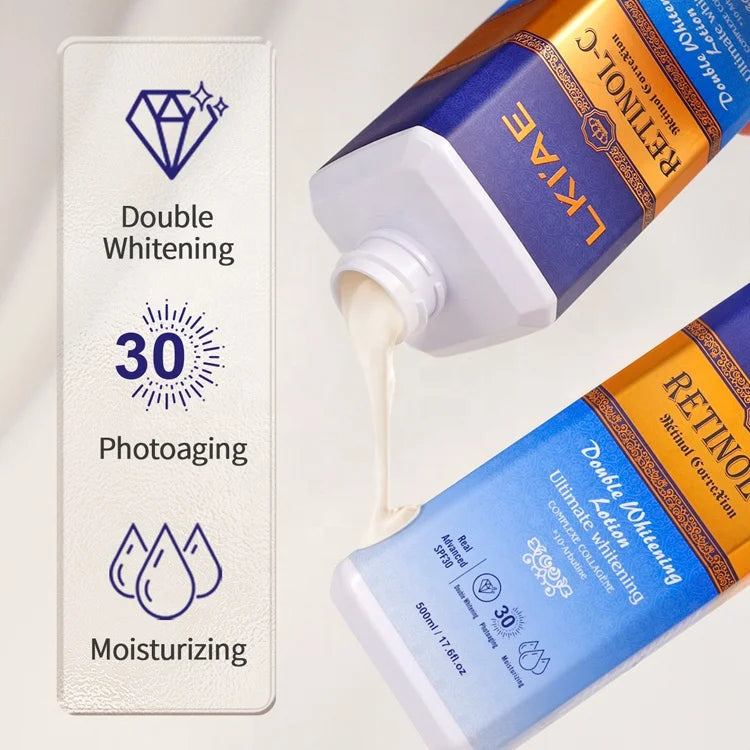 Ailke Natural Smooth Collagen Moisturising Wholesale Bleaching Skin Whitening Body Lotion With SPF