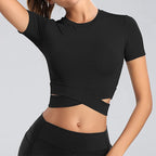 Women's Fitness T-shirts 2026 Clothing Gym Shirt Female Seamless Yoga Top Sportswear Crop Tops Sports Wear For Women T-shirt
