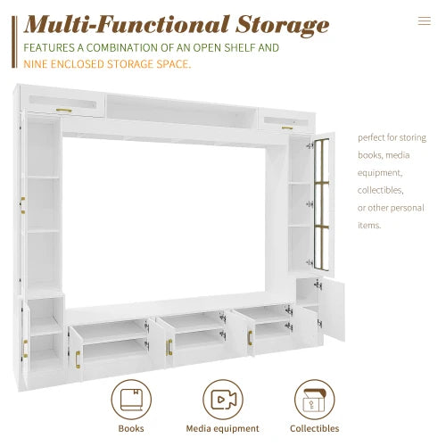 Modern Home Living Room Solid Wood Stand TV Cabinets Wooden Wall TV Cabinet Furniture Convertible Extendable Foldable Features